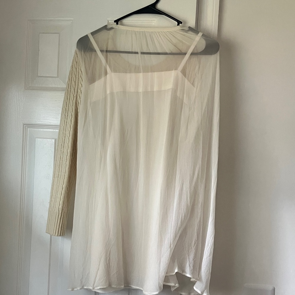 Sacai Cream Cable Knit Sweater - Picture 3 of 3